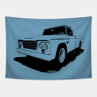 1965 Dodge D-100 Sweptline - stylized on light background Tapestry