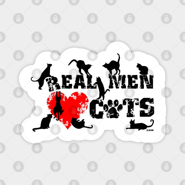 Real Men Love Cats, Cats Have 9 Lives Magnet by NewSignCreation