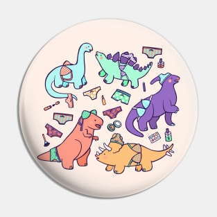 Dinosaur Panty Raid Pin