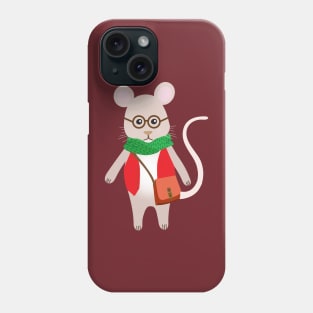 Woodland mouse with glasses Phone Case