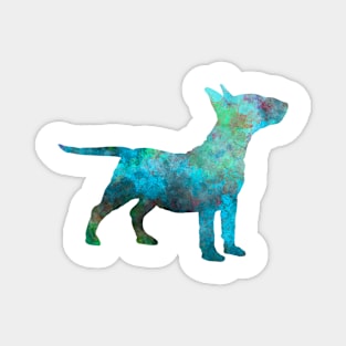 Miniature Bull Terrier in watercolor Magnet