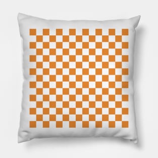 Orange Checkerboard Pillow