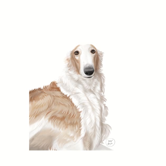 Borzoi portrait by VEROfojt