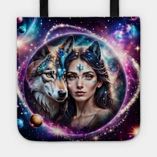 The power of the mystical wolf Tote