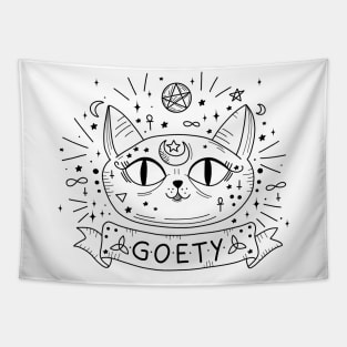 Gothic cat Tapestry