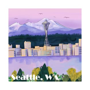 Seattle Washington Skyline T-Shirt