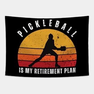 Retro Sunset Pickleball is My Retirement Tapestry