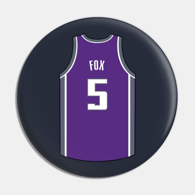 De'Aaron Fox Sacramento Jersey Qiangy Pin by qiangdade