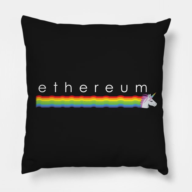 Ethereum Unicorn Pillow by mangobanana