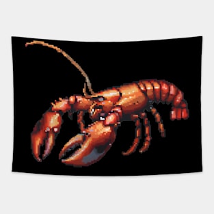 Pixelated Lobster Artistry Tapestry