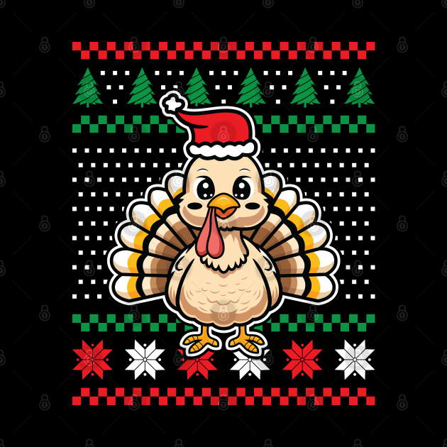 Ugly Christmas Sweaters Turkey by JS Arts