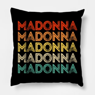 Love Heart Madonna Vintage Style Black Madonna Pillow