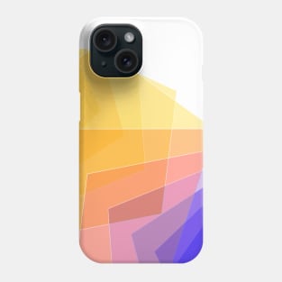 Geometric pattern yellow purple modern Phone Case