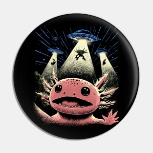 Axolotl and Aliens: Extraterrestrial Encounter Pin