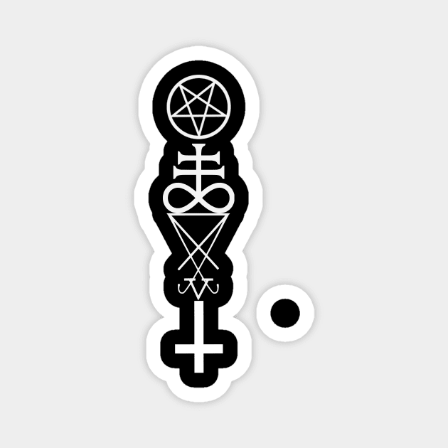 Satanic Symbols Magnet by CAFFEINE CULT