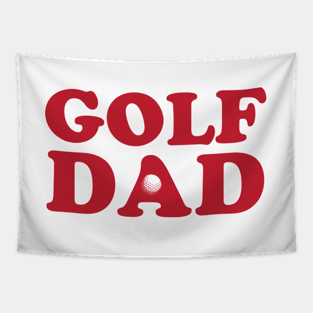 Golf Dad Red Tapestry by College Mascot Designs