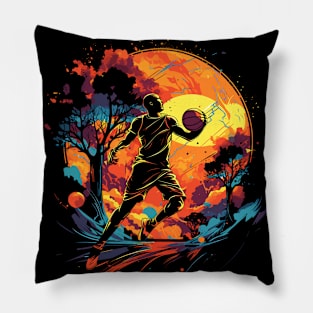 Abstract Basketball Art Pillow