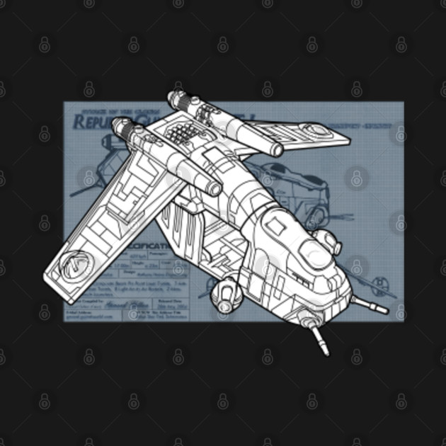 Discover Republic GunShip - Clone Wars - T-Shirt