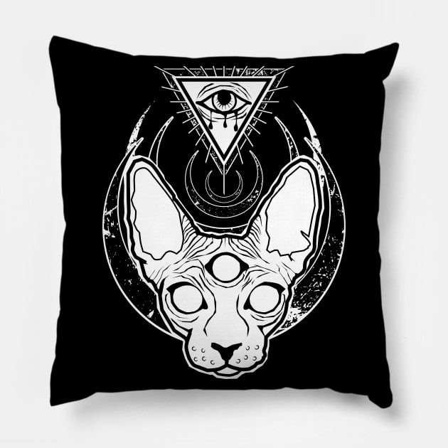 All seeing Sphynx Pillow by Von Kowen