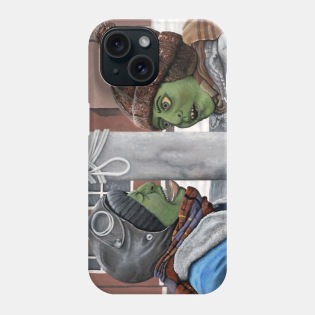 Goblin Frozen Christmas Story Fantasy Phone Case by Helms Art Creations