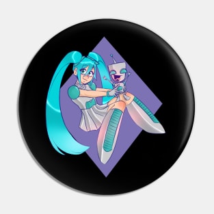 Blue Bots Pin