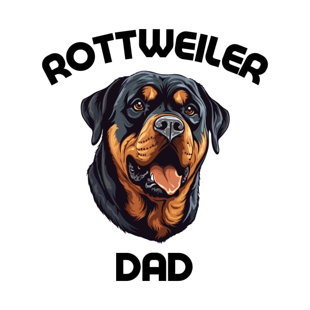 Rottweiler Dad Funny Gift Dog Breed Pet Lover Puppy by PoliticalBabes