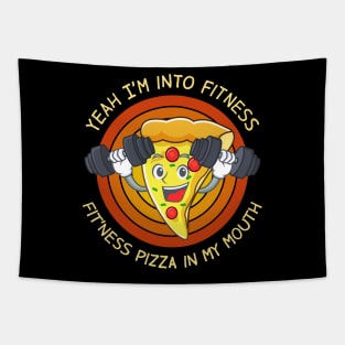 Fitness Pizza In My Mouth Tapestry