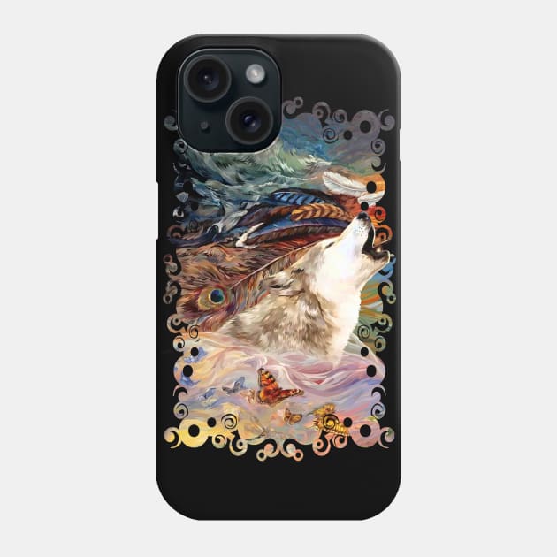 Wolf Spirit abstract Phone Case by Dezigner007