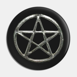 Silver Pentagram Pentacle Wicca Pin