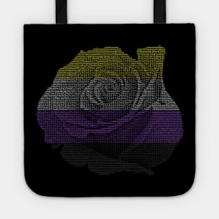 Enby ASCII rose Tote