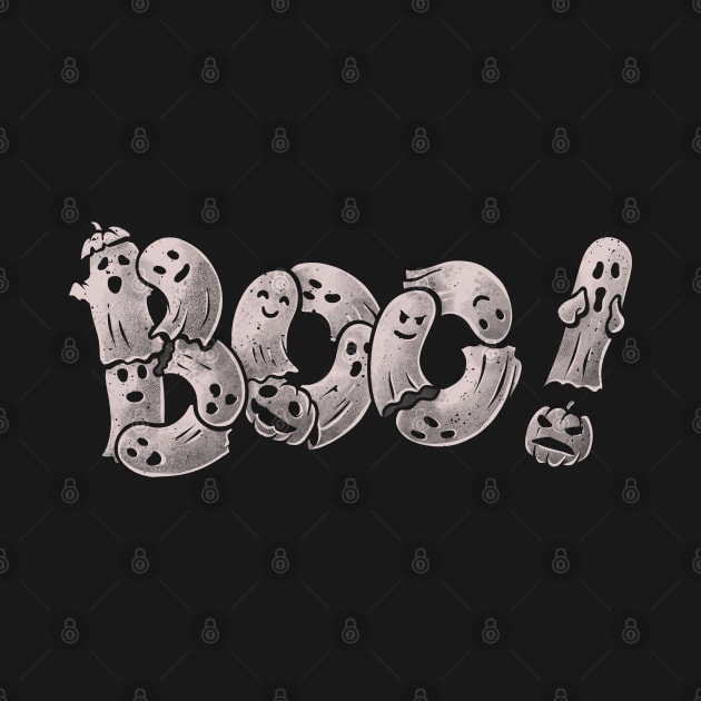 Boo - Funny Cute Ghost Typography Halloween Gift by eduely