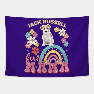 Wire Haired Jack Russell Fur Mama, Wire Haired Jack Russell For Dog Mom, Dog Mother, Dog Mama And Dog Owners Tapestry