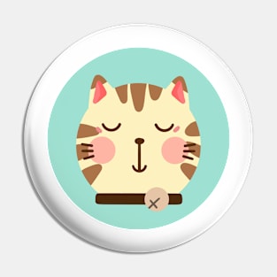 cute drawn kitty cat design 9 Pin