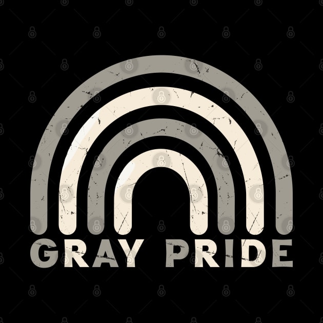Gray Pride Retro Rainbow Deign by Trendsdk