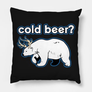 Funny Polar Bear Cold Beer Pillow