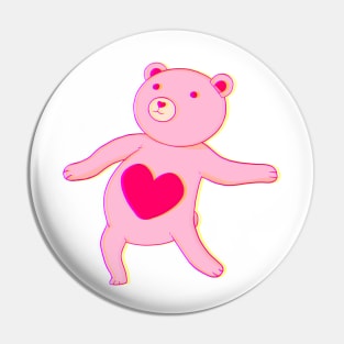 Pink dancing bear Pin