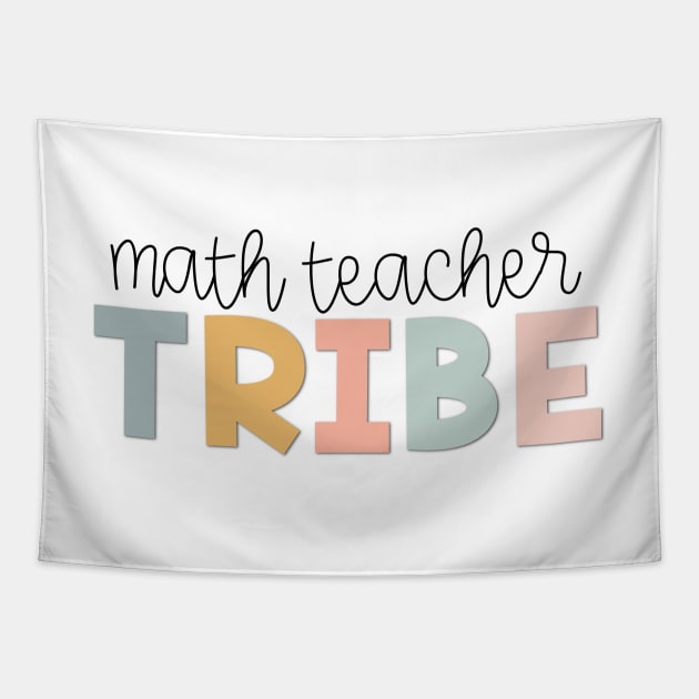 Math Teacher Tribe Muted Pastels Tapestry by broadwaygurl18