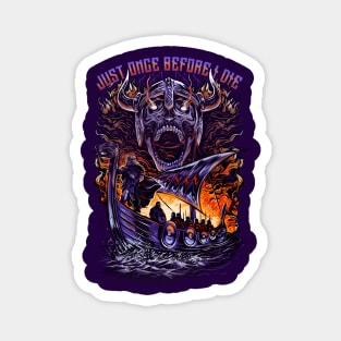 Minnesota Vikings Fans - Just Once Before I Die: Inferno Battle Magnet