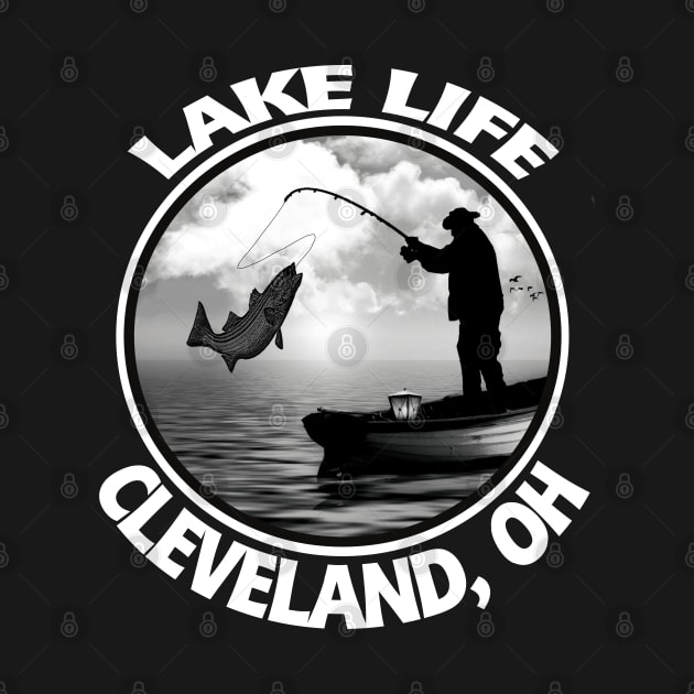 Cleveland Ohio Lake Life Fishing Walleye Perch Bass Fish by DesignFunk