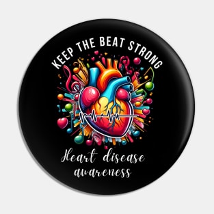 KEEP THE BEAT STRONG Pin