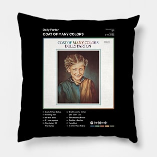 Dolly Parton - Coat Of Many Colors Tracklist Album Pillow