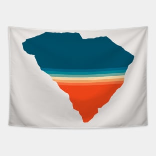 South Carolina State Retro Map Tapestry