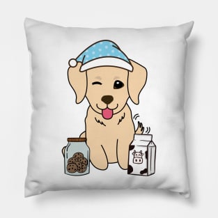 Funny retriever is having a midnight snack Pillow