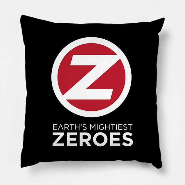 Zeroes Logo Tee Pillow by EarthsMightiestZeroes