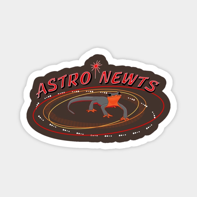 Astro Newts Magnet by puppaluppa