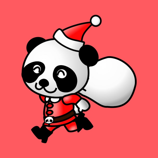 panda santa claus by Elmejor