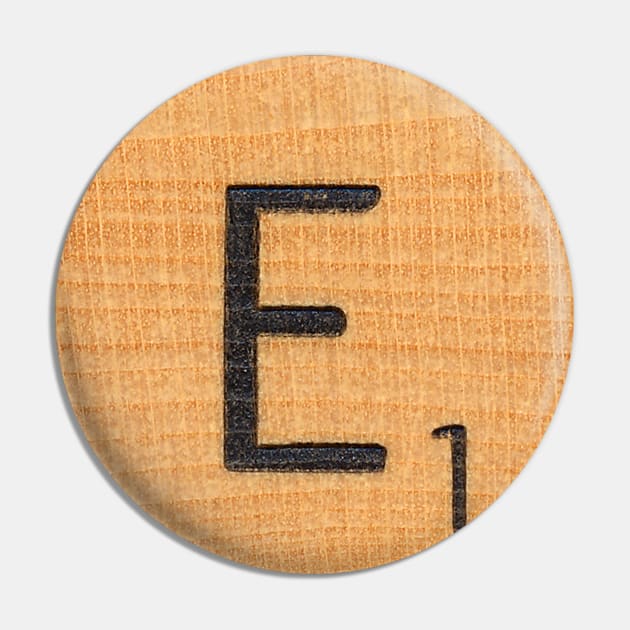 Scrabble Tile E Pin by RandomGoodness