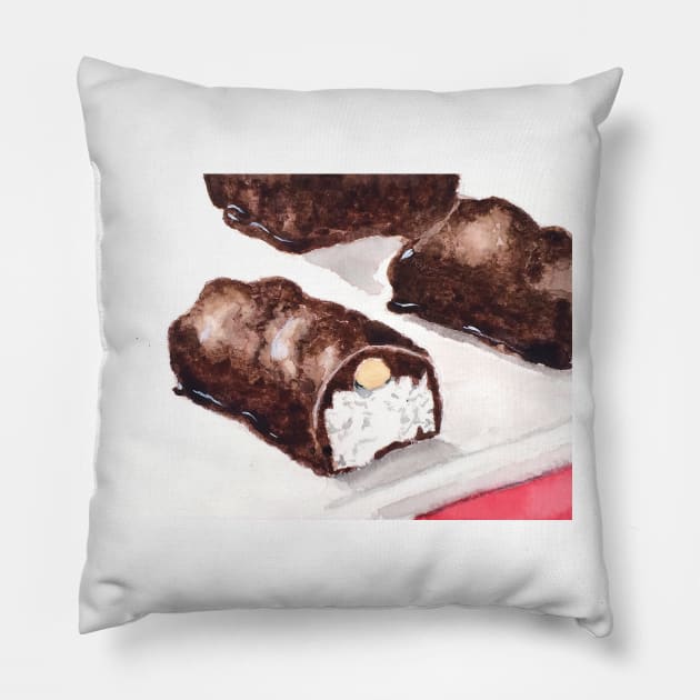 Almond Chocolate Bar Pillow by thejodylinn