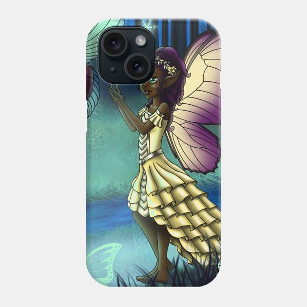 African American Fairy and Mushrooms Phone Case by treasured-gift