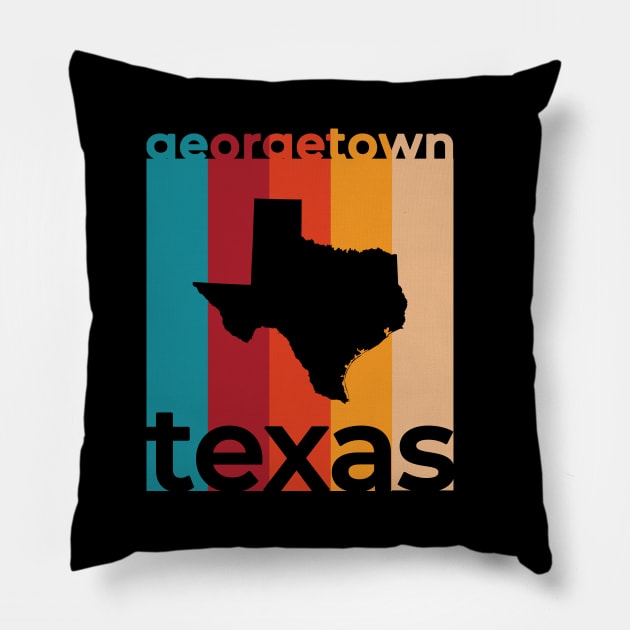Georgetown Texas Retro Pillow by easytees